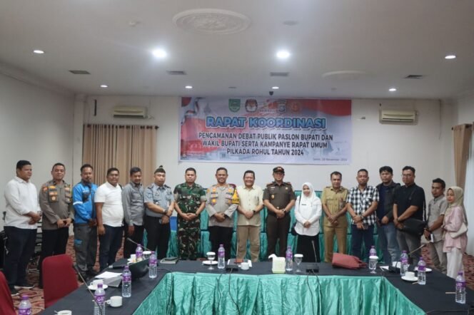 
					OMP-LK24, Rapat Koordinasi Pengamanan Debat Publik Dan Kampanye Pilkada Rohul 2024 Berlangsung Lancar