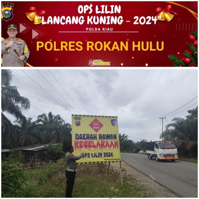 
					Polres Rokan Hulu Perkuat Keselamatan Lalu Lintas dengan Pemasangan Spanduk Rawan Laka
