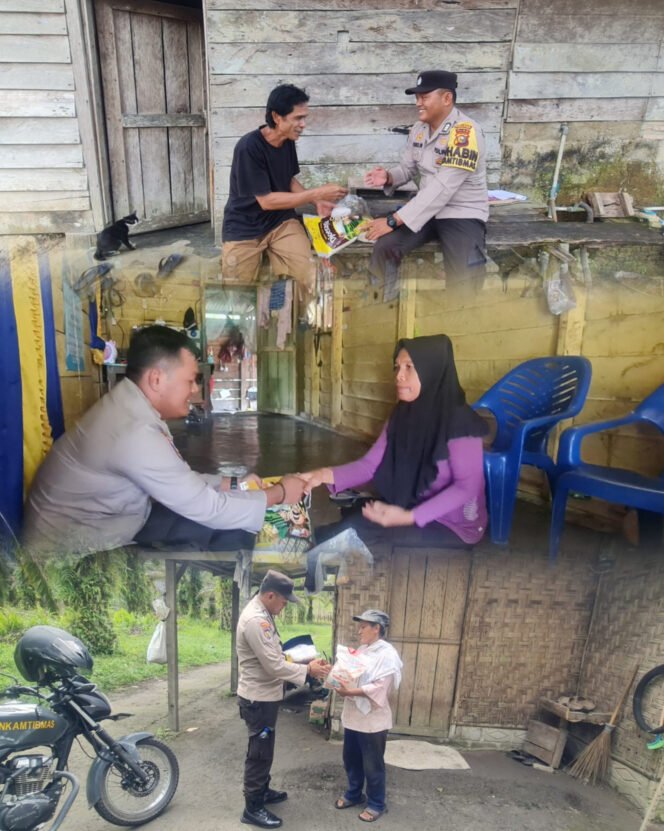 
					Polsek Tambusai Utara Serahkan Bantuan Sosial Dari Gerakan Sedekah Seribu Rupiah