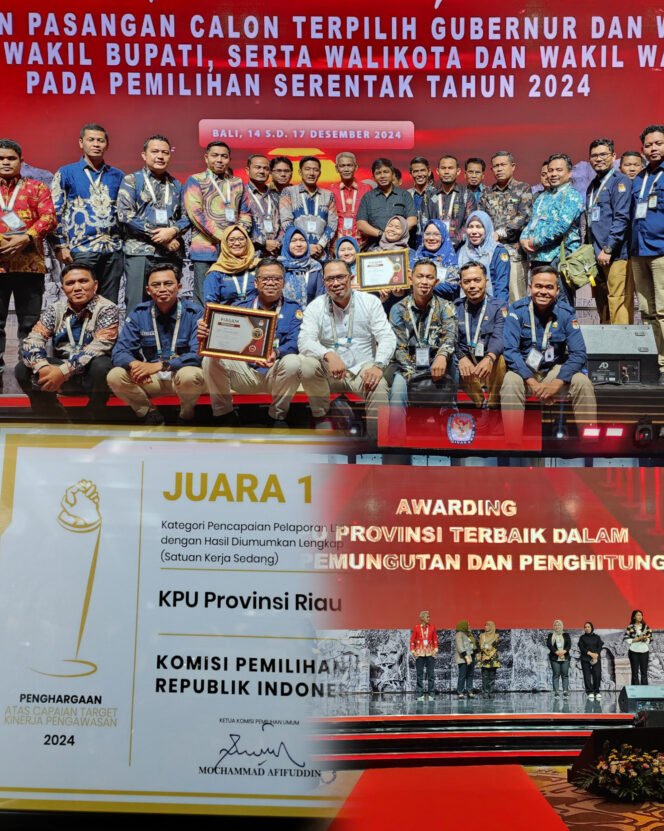 
					Di Penghujung Tahun 2024 KPU Riau Raih Empat Penghargaan