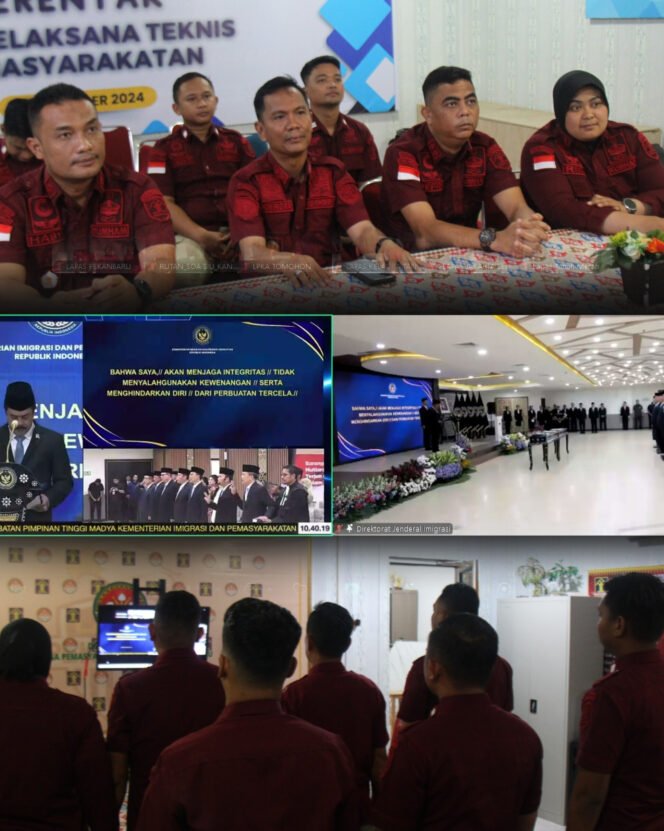 
					Lapas Pekanbaru Ikuti Pelantikan dan Pengambilan Sumpah Jabatan Pimti Madya di Lingkungan Kemenimipas