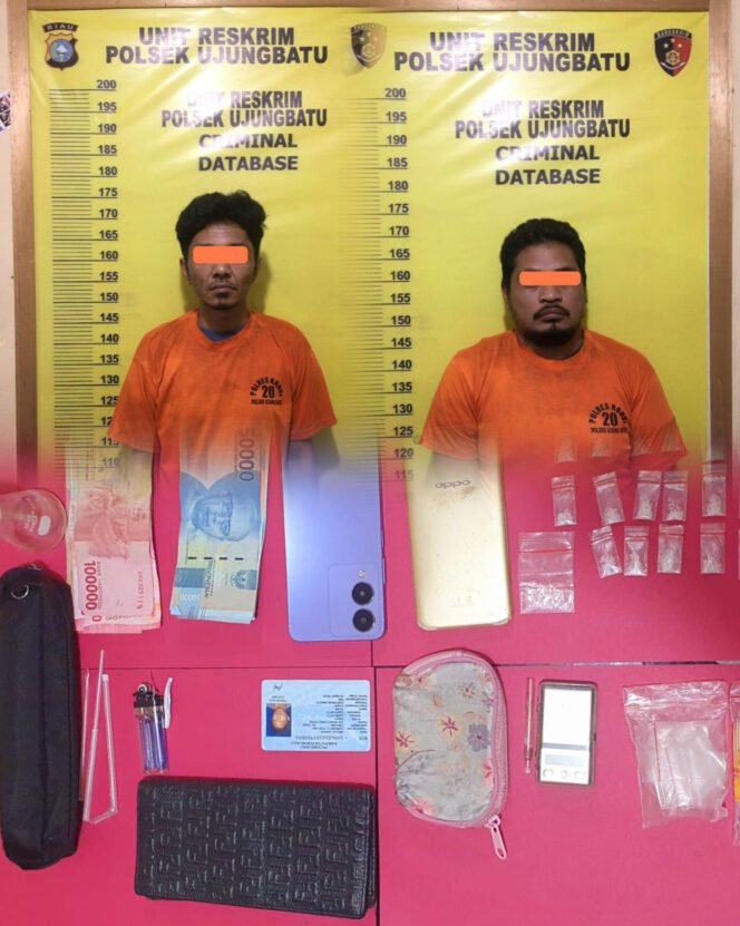 
					Gerak Cepat Unit Reskrim Polsek Ujung Batu, Amankan Dua Pria Diduga Bandar Narkotika Jenis Sabu 4,08 Gram.