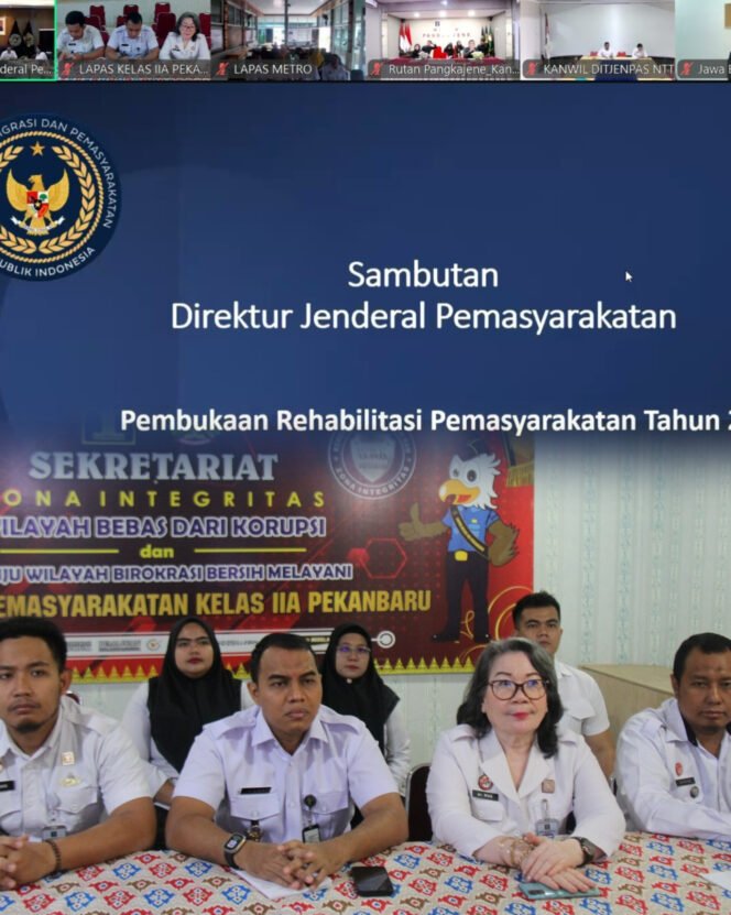 
					Lapas Pekanbaru Ikuti Pembukaan Rehabilitasi Pemasyarakatan Tahun 2025 Secara Virtual