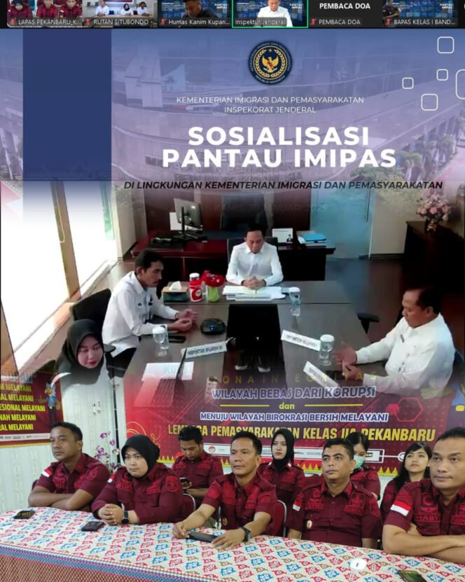 
					Lapas Pekanbaru Ikuti Sosialisasi PANTAU IMIPAS dari Itjen Kemenimipas