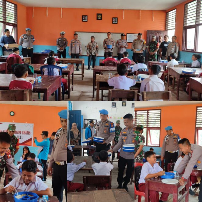 
					Polsek Bonai Darussalam Gelar Program Makan Bergizi Gratis di SDN 003 Bonai Darussalam