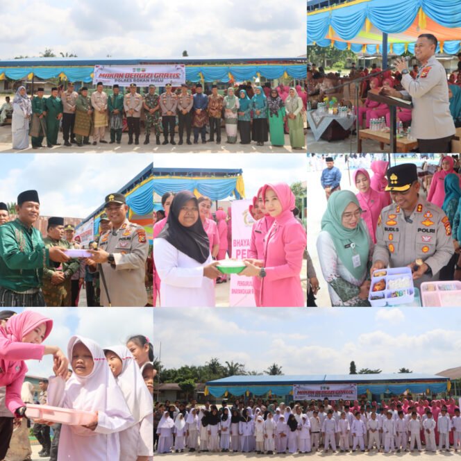 
					Polres Rokan Hulu Gelar Program Makan Bergizi Gratis di SDN 013 Dan SDN 024 Rambah Hilir