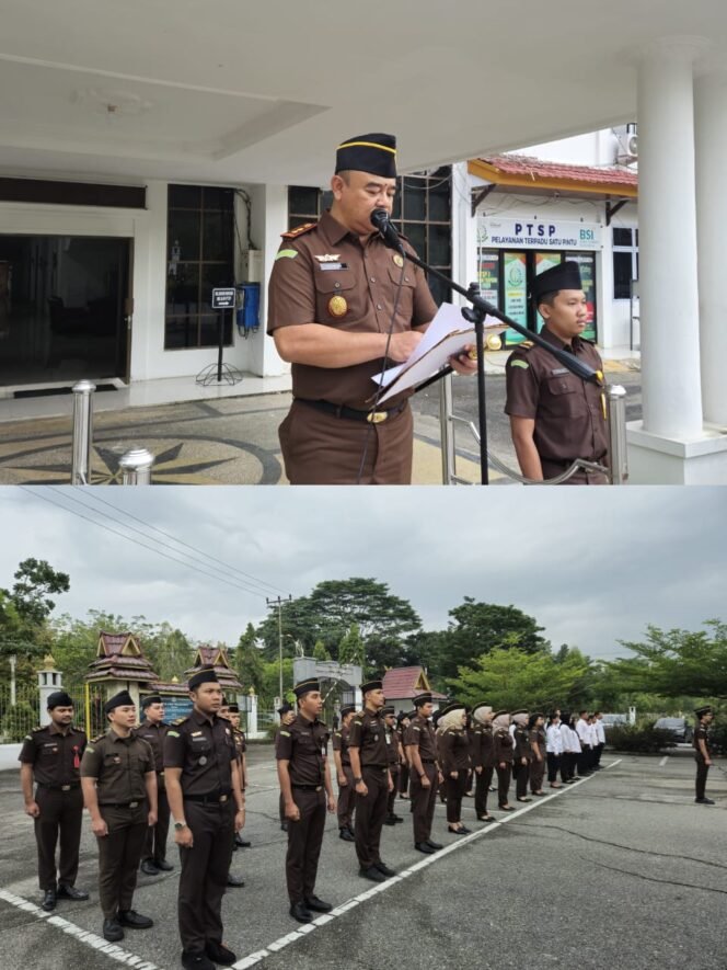
					Kejaksaan Negeri Rokan Hulu Melakukan Apel Pencanangan Menuju Wilayah Bebas Korupsi dan Birokrasi Bersih Melayani