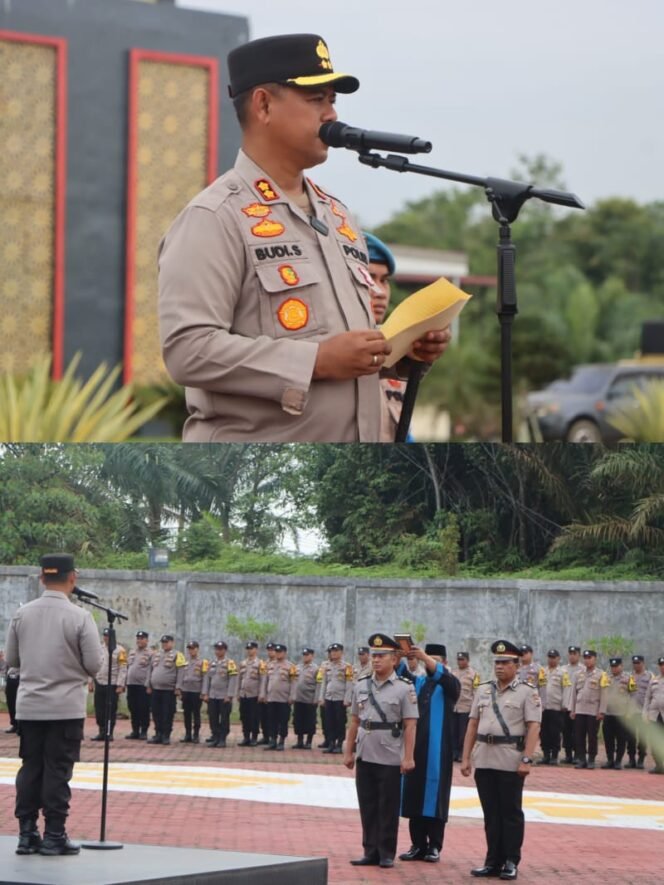 
					Serah Terima Jabatan Ps. Kabag Ren Dan Pelantikan Ps. Kabag Log Polres Rokan Hulu, Sekaligus Penyerahan Alsus Kepada Bhabinkamtibmas.