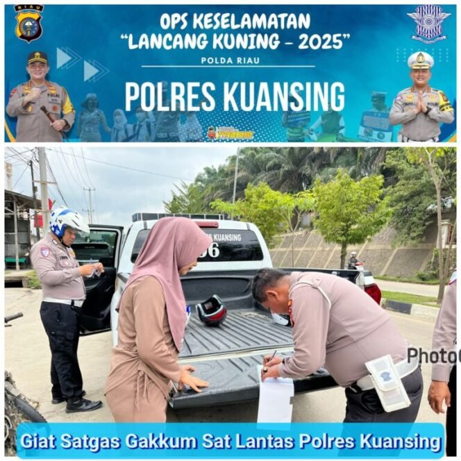
					Operasi Keselamatan Lancang Kuning 2025 di Kuansing: 17 Kendaraan Ditilang, 82 Pengendara Ditegur
