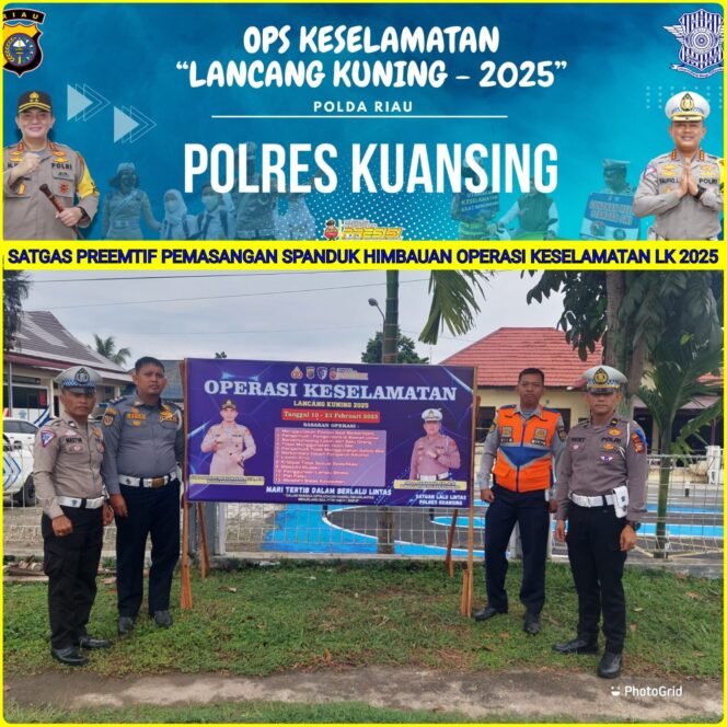 
					Polres Kuansing Gencarkan Sosialisasi Operasi Keselamatan Lancang Kuning 2025