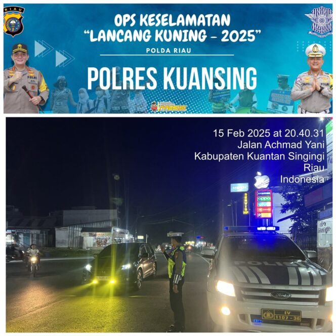 
					Operasi Keselamatan LK 2025: Sat Lantas Kuansing Amankan Ruas Jalan Rawan Laka