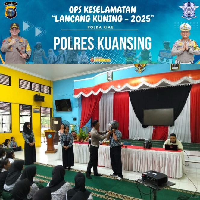 
					“Police Goes to School”: Upaya Polres Kuansing Tanamkan Kesadaran Berlalu Lintas Sejak Dini