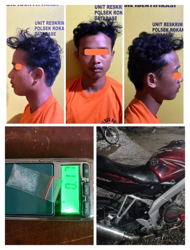 
					Polsek Rokan IV Koto Tangkap Pengedar Sabu, Amankan Barang Bukti 0,17 Gram
