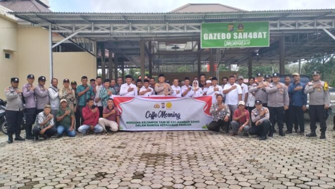 
					Polsek Rambah Samo Gelar Coffee Morning Bahas Ketahanan Pangan