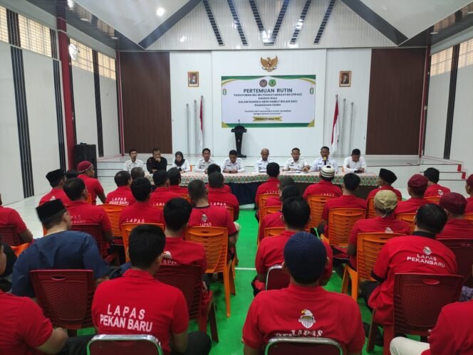 
					Lapas Pekanbaru Gelar Sidang TPP, Bahas Asimilasi dan Integrasi 47 Warga Binaan.