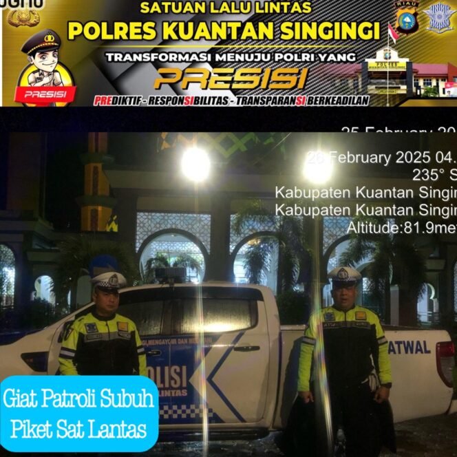 
					Sat Lantas Polres Kuansing Gencarkan Patroli Dini Hari, Antisipasi Balap Liar dan Kejahatan Jalanan.
