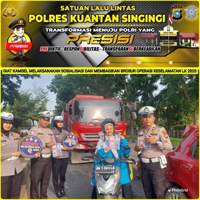 
					Sat Lantas Polres Kuansing Ajak Pengendara Jadi Pelopor Keselamatan Berlalu Lintas