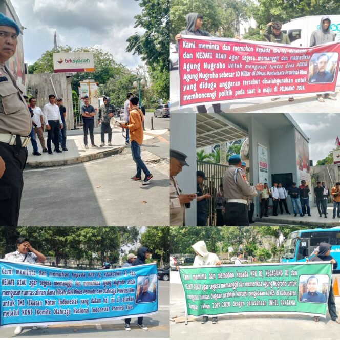 
					KEJATI Riau di Demo Mahasiswa Terkait Kasus Agung Nugroho, JMR : “Ini Adalah Aksi Pembukaan, Apabila Tidak Ada Tanggapan, Kami Akan Turun Dengan Basis Massa Kami Yang Banyak.”