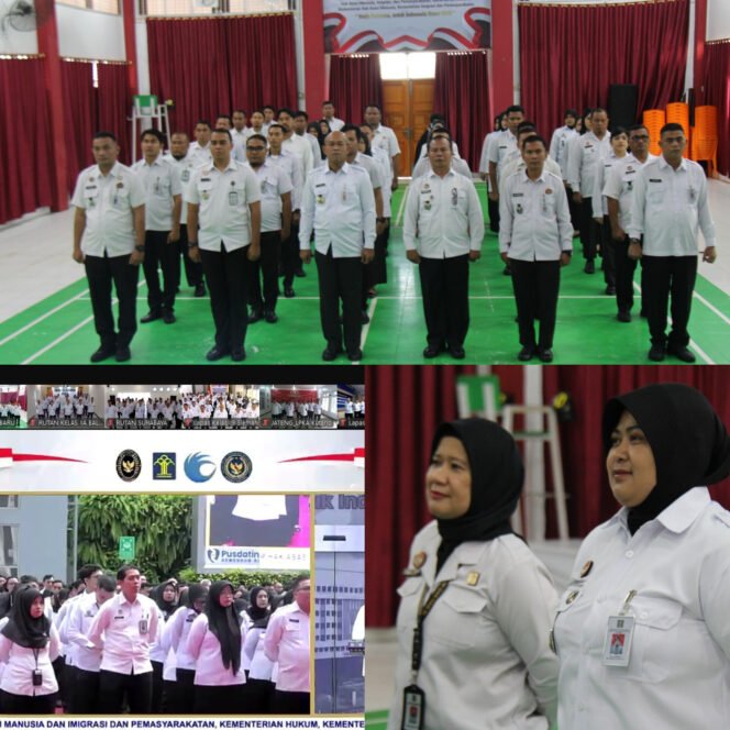 
					Semangat Kebersamaan dan Sinergi, Lapas Pekanbaru Ikuti Apel Pagi Bersama.