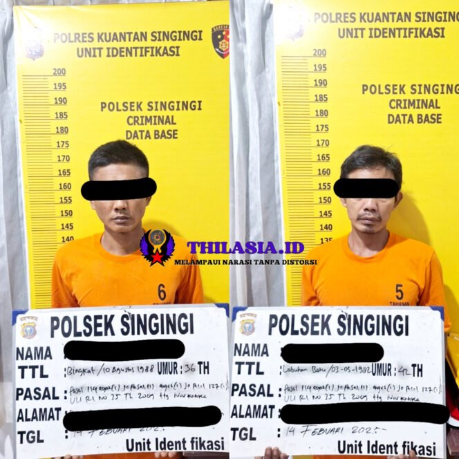 
					Dua Pengedar Sabu Diciduk di Singingi, Polisi Sita Alat Hisap dan Uang Tunai.