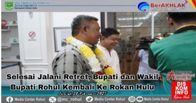 
					Selesai Jalani Retret, Bupati dan Wakil Bupati Rohul Kembali Ke Rokan Hulu.