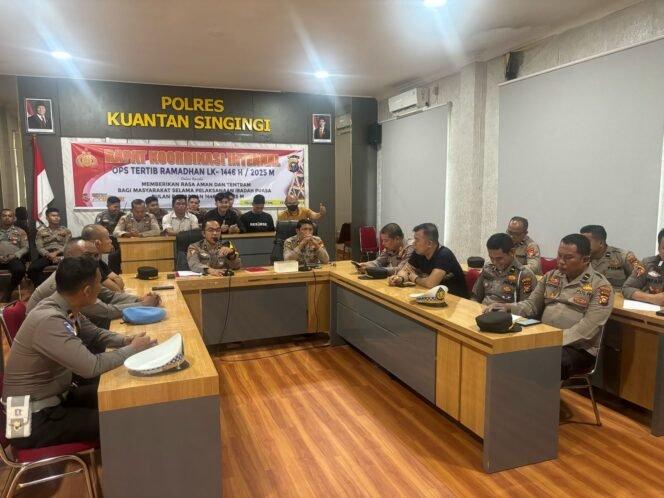 
					Polres Kuansing Gelar Rapat Koordinasi Operasi Tertib Ramadhan 1446 H untuk Jaga Kamtibmas