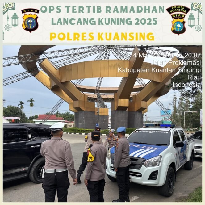 
					Kapolres Kuantan Singingi Tinjau Pos Pam Tugu Cerano, Pastikan Kesiapan Operasi Tertib Ramadhan 2025.
