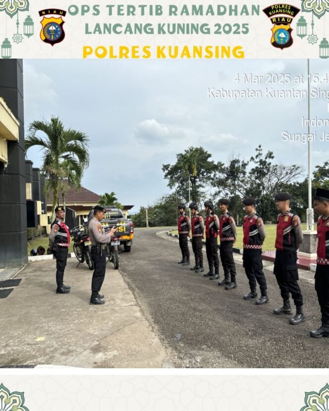 
					Sat Samapta Polres Kuansing Gelar Patroli Pasar Kaget, Jaga Kondusifitas di Bulan Ramadhan.