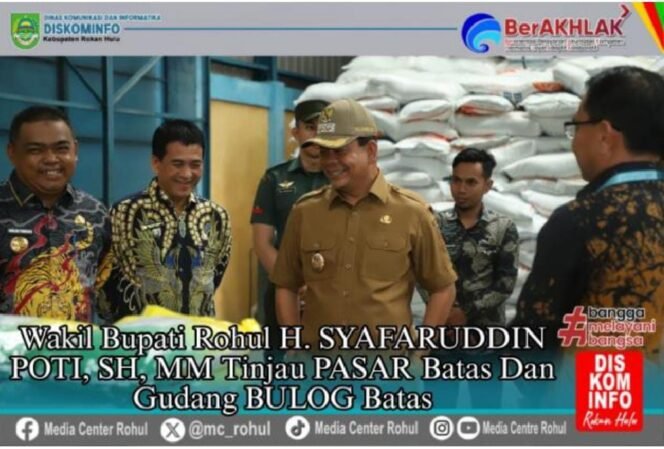 
					Wakil Bupati Rohul Tinjau Gudang Bulog dan Pasar Batas, Pastikan Stok Beras Aman Selama Ramadhan