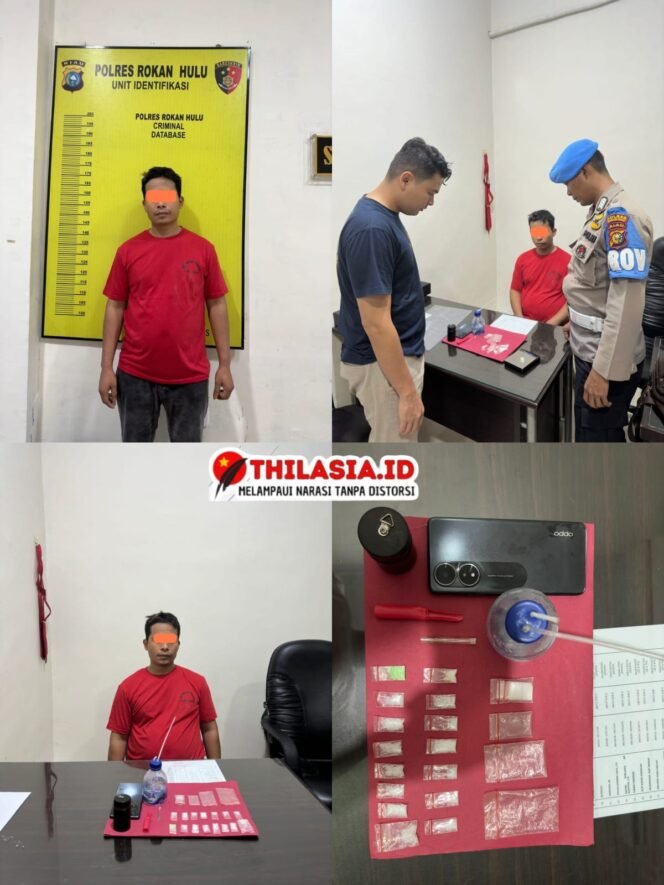 
					Polisi Ciduk Pengedar Sabu di Rohul, 14 Paket Sabu dan Serbuk Ekstasi Diamankan.