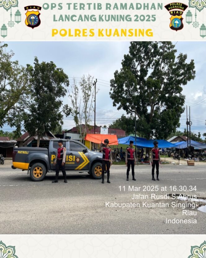 
					Sat Samapta Polres Kuansing Gelar Patroli, Amankan Pasar Ramadhan dan Tindak Balap Liar.