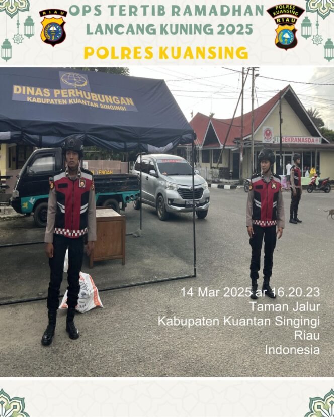 
					Sat Samapta Polres Kuansing Patroli Pengamanan Pasar Ramadhan dan Penertiban Balap Liar Pada Ops Tertib Ramadhan LK 2025