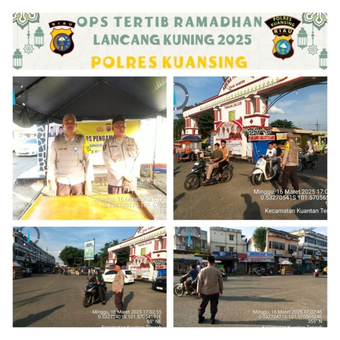 
					Polsek Kuantan Tengah Laksanakan Pengamanan Pasar Ramadhan Dalam Ops Tertib Ramadhan Suci 1446 H – 2025 M