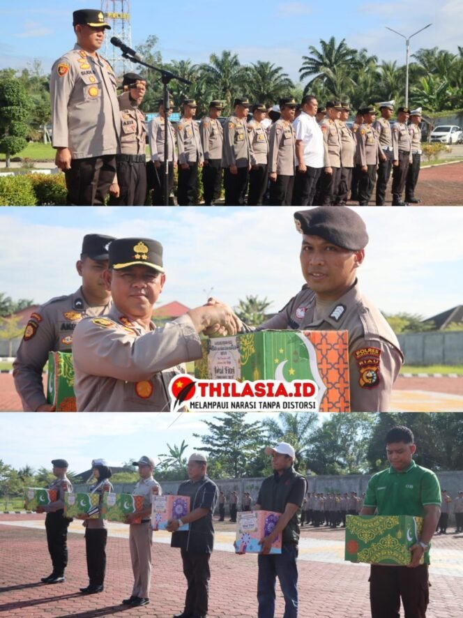 
					Apel Dan Penyerahan Bingkisan Lebaran, Wujud Kepedulian Polres Rokan Hulu.