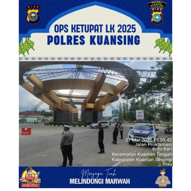 
					Personel Pos Yan Ketupat Lancang Kuning 2025 Laksanakan Pengaturan Lalu Lintas di Tugu Cerano Antisipasi Pelanggaran dan Laka Lantas