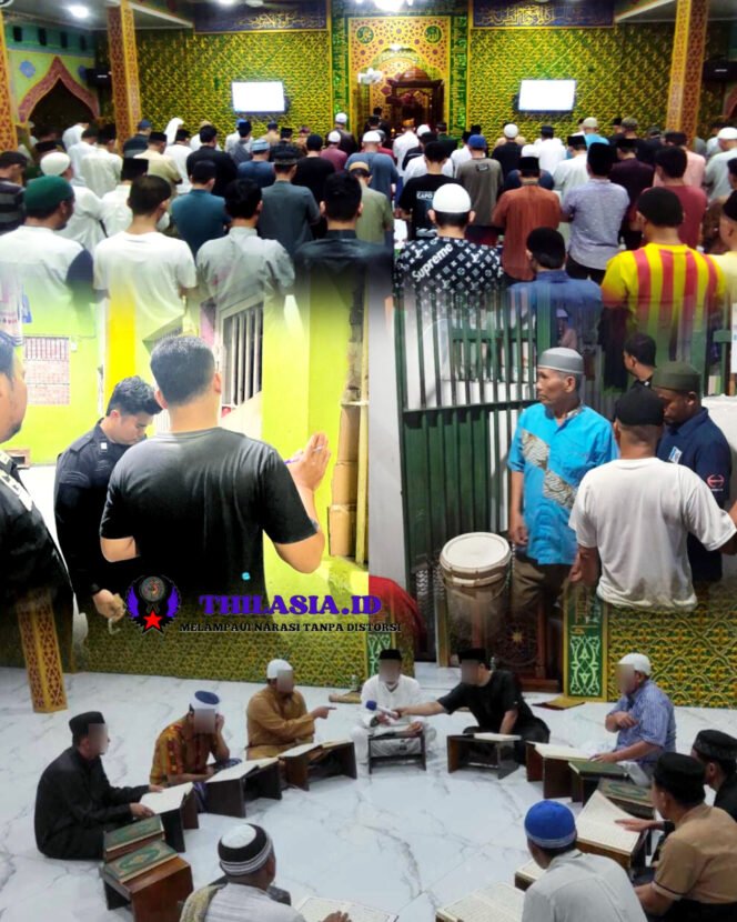 
					Semarak Ramadhan, WBP Lapas Kelas IIA Pekanbaru Khusyuk Jalani Tarawih dan Tadarus Perdana.