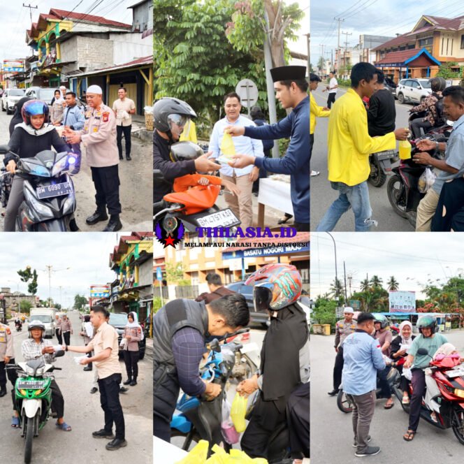
					Polres Kuansing Bersama Mahasiswa UNIKS Bagikan Takjil di Bulan Ramadhan, Wujud Kepedulian Sosial.