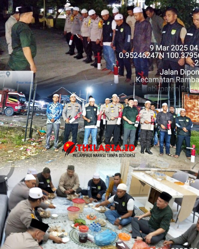 
					Polsek Rambah Hilir dan Pemdes Gelar Patroli Sahur, Jaga Keamanan Ramadhan.
