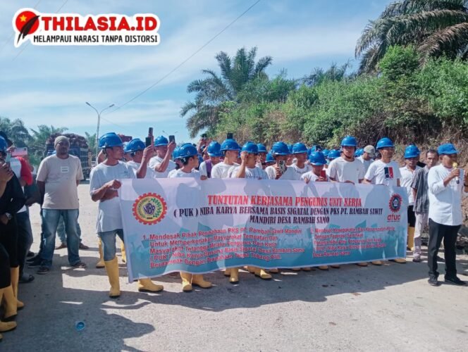 
					PUK NIBA Karya Bersama Basis Sigatal adakan Aksi Damai Tuntut Kesepakatan Kerjasama dengan Pihak PT. Rambah Sawit Mandiri(RSM)