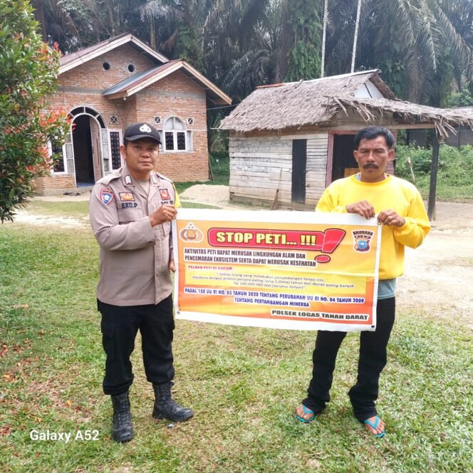 
					Polsek Logas Tanah Darat Sosialisasi dan Penyebaran Maklumat Kapolres Kuansing Tentang Larangan Peti