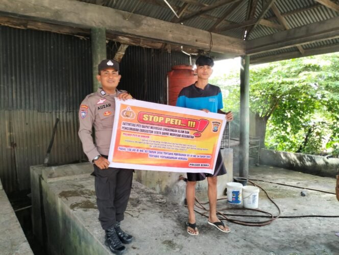 
					Polsek Benai Gencar Sosialisasikan Larangan PETI, Ajak Warga Tebing Tinggi Jaga Alam Demi Generasi Mendatang.