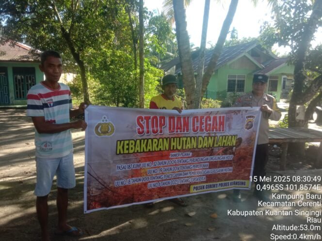 
					Polsek Cerenti Gencarkan Sosialisasi dan Patroli Cegah Karhutla 