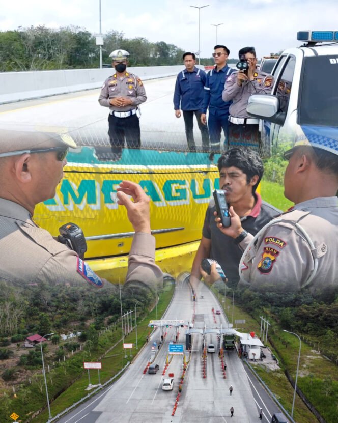 
					Direktorat Lalu Lintas Polda Riau Gelar Penindakan Pelanggaran Kecepatan dan Pemeriksaan Kadar Alkohol di Jalan Tol Pekanbaru–Bangkinang