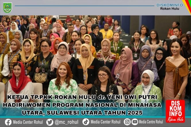 
					Ketua TP PKK Rohul Hadiri Women Program Nasional di Minahasa Utara, Dorong Penguatan Peran Perempuan dalam Dunia Usaha.
