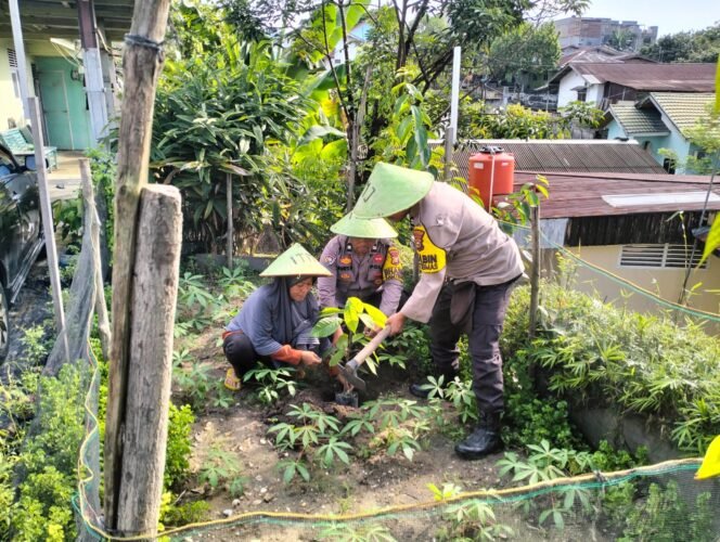 
					Polsek Limapuluh dan Masyarakat Bersinergi Hijaukan Lingkungan