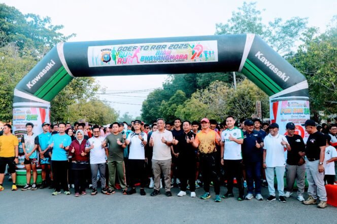 
					Semangat Bhayangkara ke-79: Lapas Pasir Pangarayan Guyub di Fun Run & Senam Bareng Polres Rohul