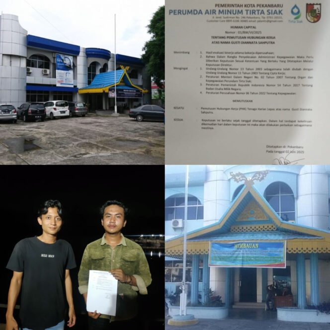 
					Tanpa Surat Peringatan, PDAM Tirta Siak Diduga Pecat THL Secara Sepihak.