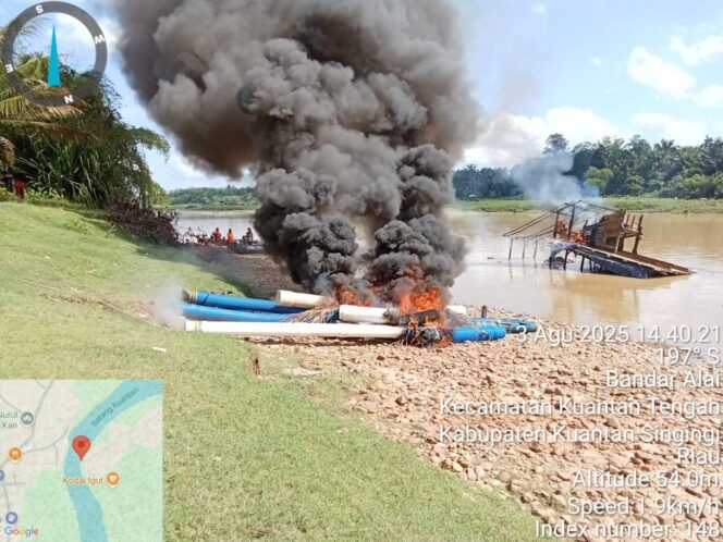 
					Wakapolda Riau pimpin Langsung dilapangan Operasi PETI Kuantan 2025 Hari Ke-4