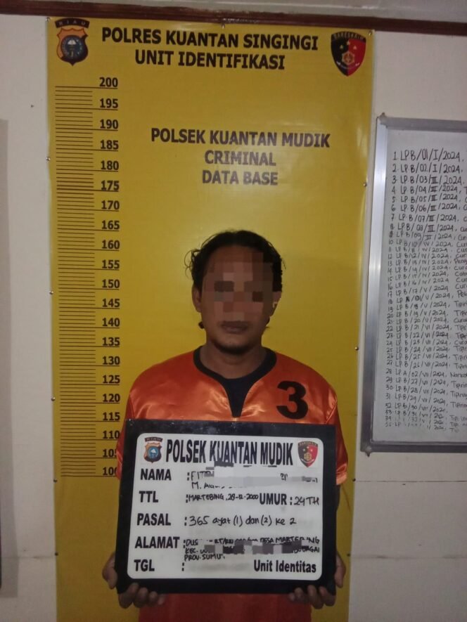 
					Pelarian Berakhir, Pelaku Curas Asal Kuansing Ditangkap di Sumatera Selatan.