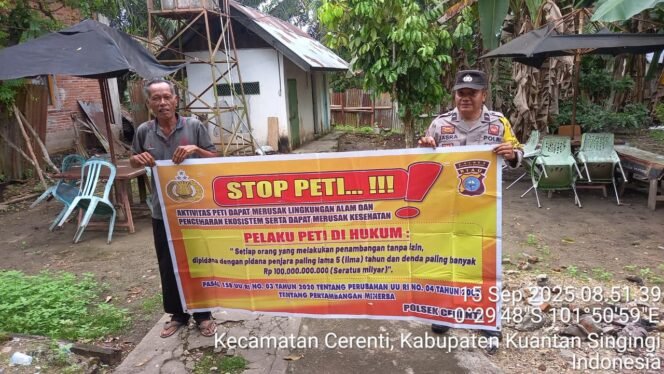
					Polres Kuansing Gencar Sosialisasi Larangan PETI di Tiga Polsek